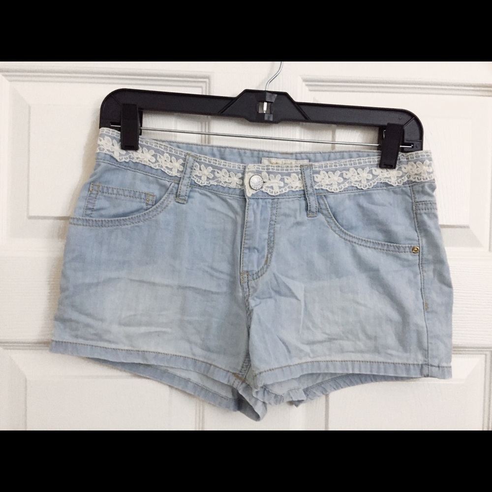 🔥LASTDAY🔥Light wash Mid rise denim shorts